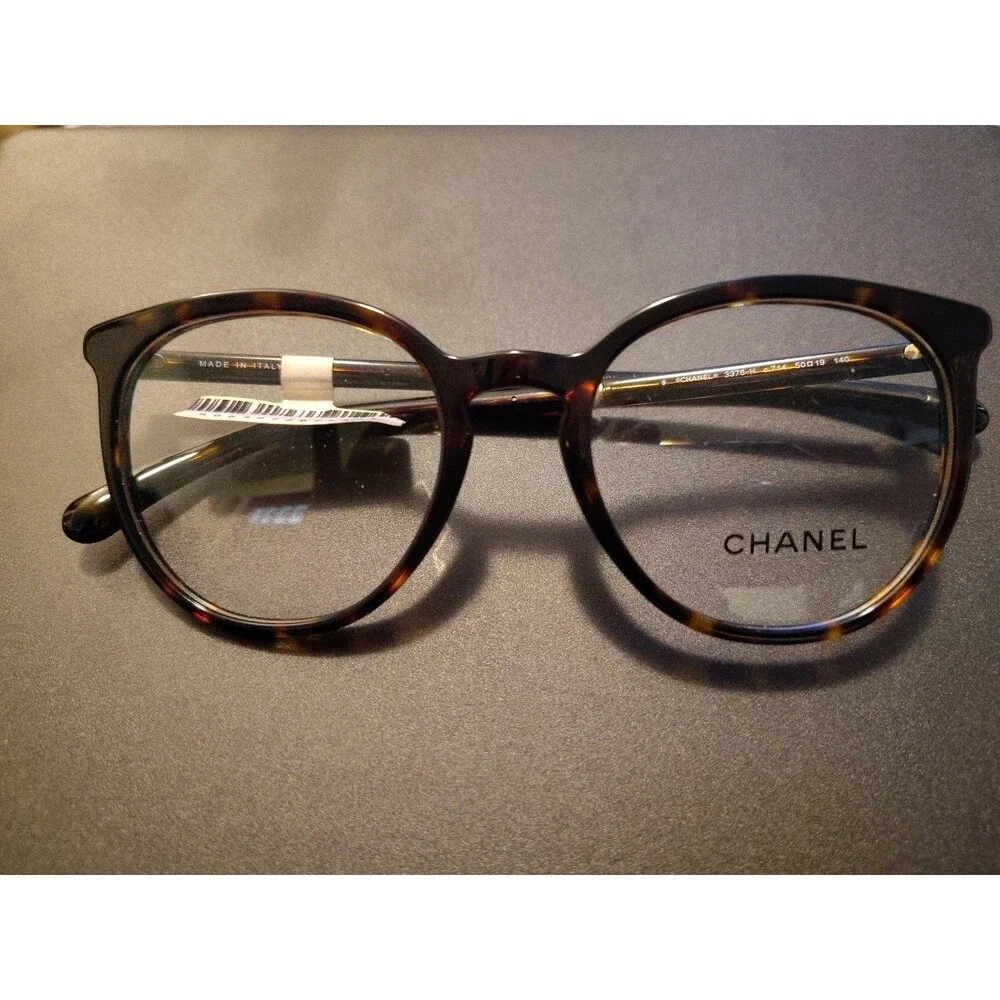 CHANEL Tortoiseshell Round Optical Glasses